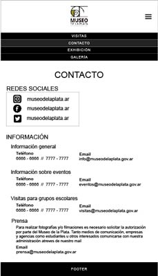 Contactos del museo (Movil)