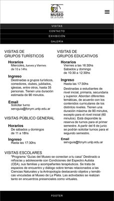 Visitas - Horarios